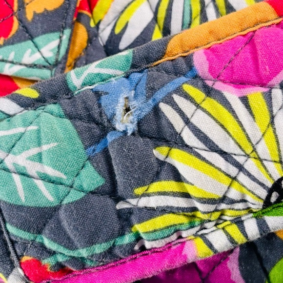 Vera Bradley Women's Floral Quilted Weekender Duffle Travel Bag in Jazzy Blooms - Picture 6 of 14